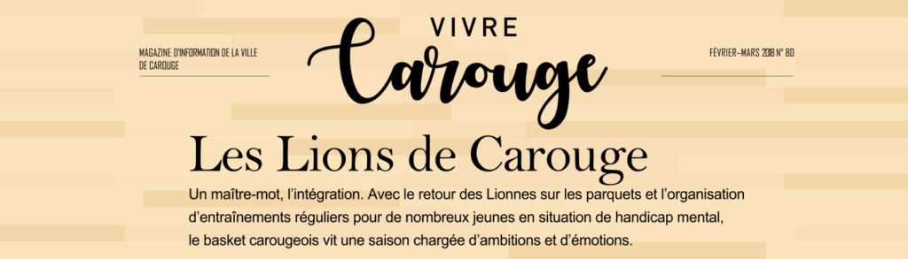 Un article sur les Lions de Carouge