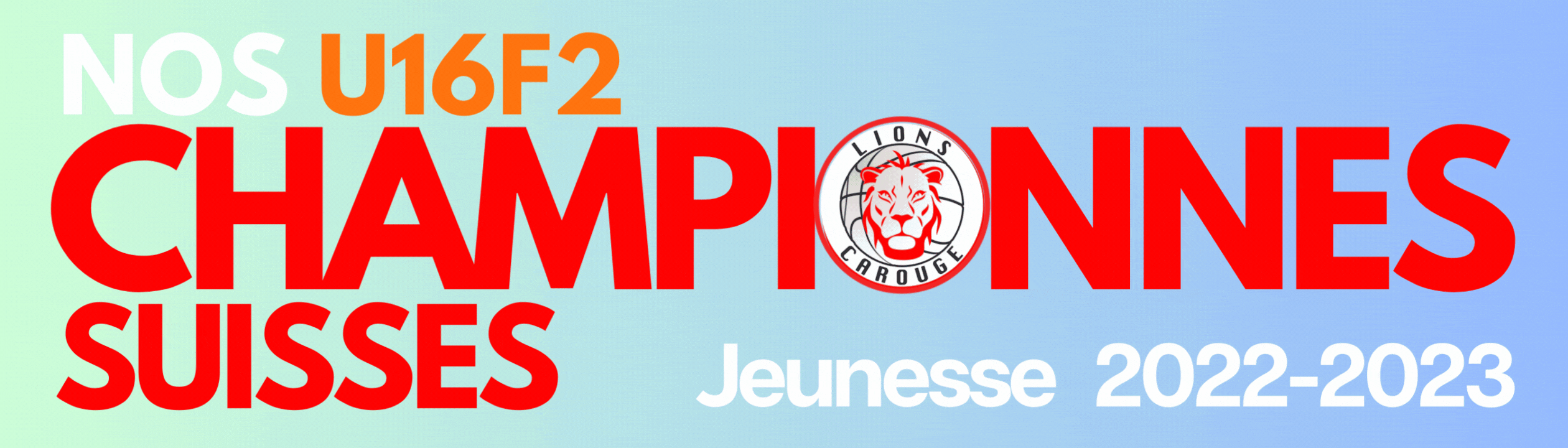 U16 filles 2 championnes suisse jeunesse